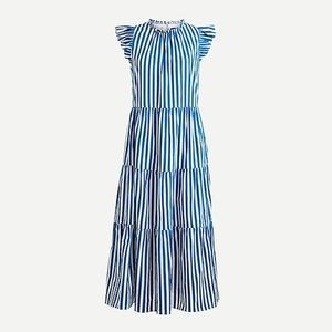 JCrew tiered striped dress, xl, NWT